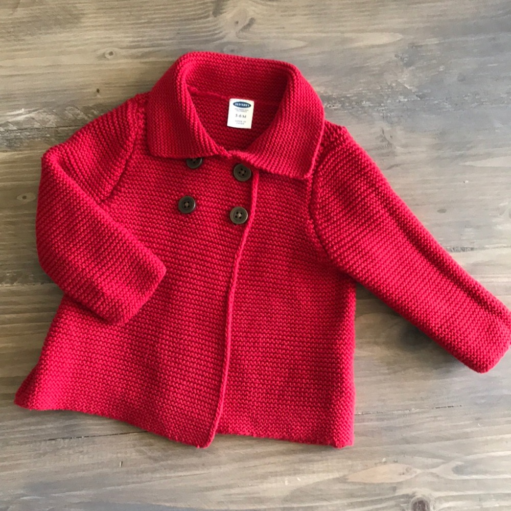 Red Knitted Cardigan